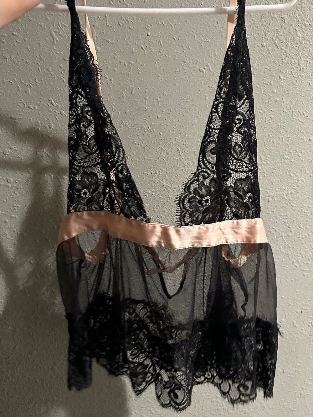 Coquette VS Lace Satin Babydoll Lingerie Top
